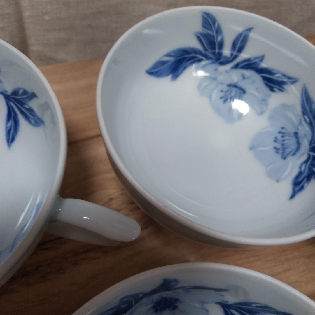 ヴィンテージ 深川製磁 カップソーサー 高台 クリスマスローズ