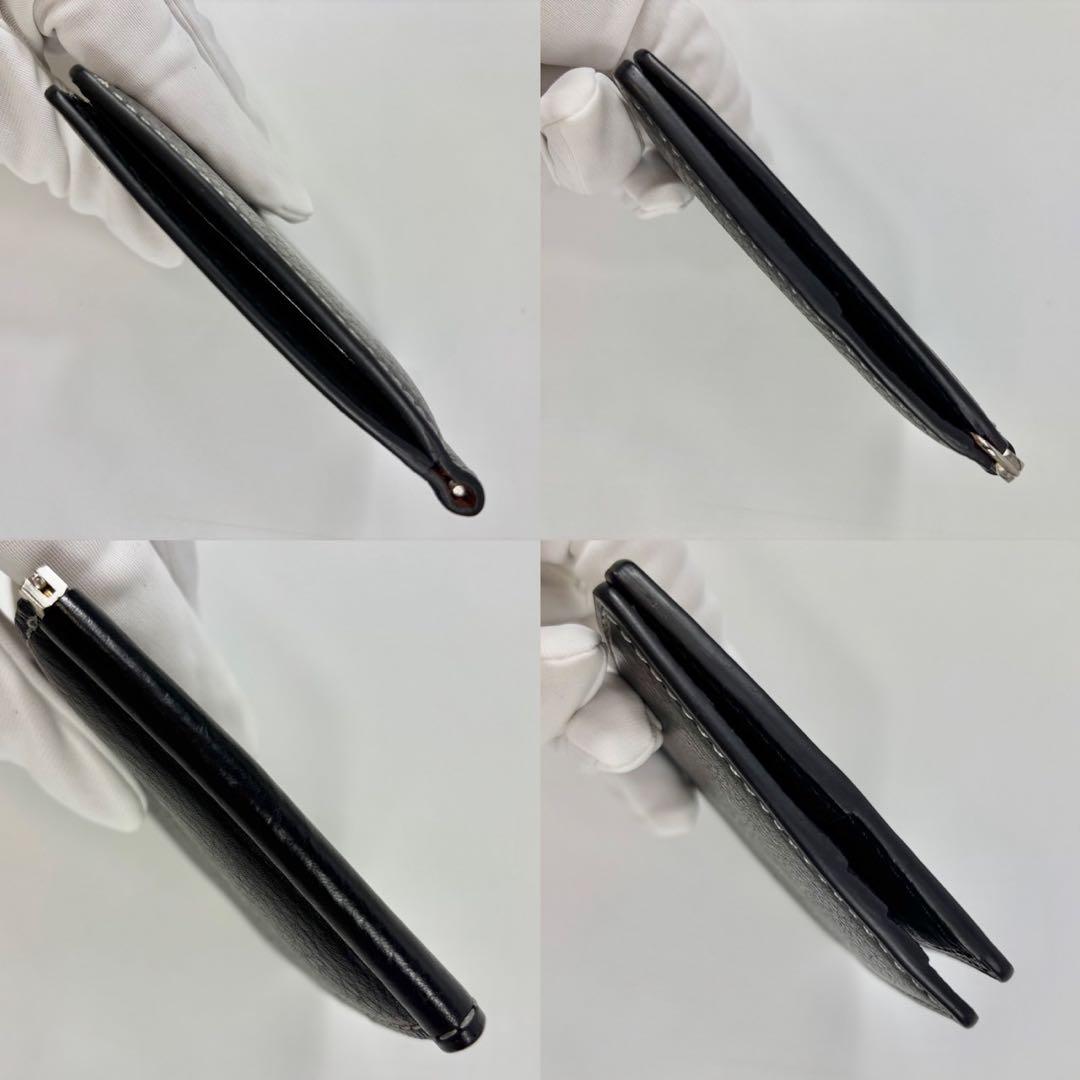 美品　土屋鞄　マネークリップウォレット　ブラック　小銭入れ　カードポケット