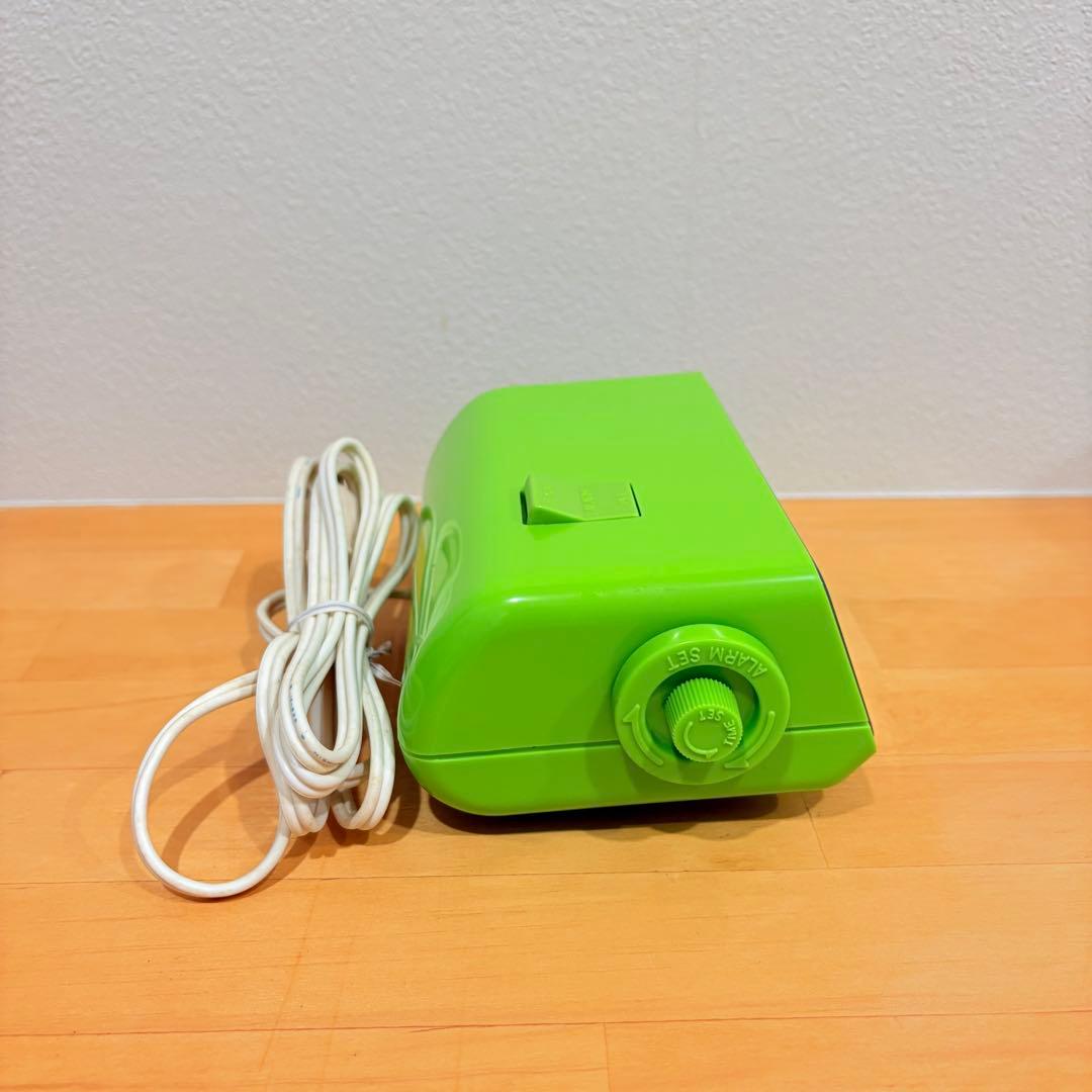 未使用　東芝　パタパタ時計　TCM-953 緑　TOSHIBA レトロ　昭和