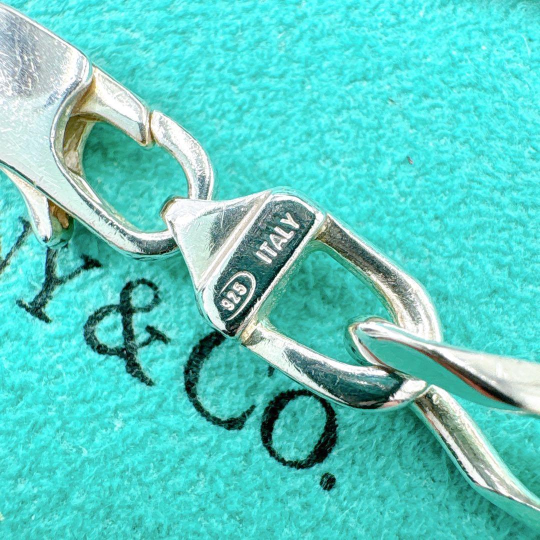 極美品 オールドティファニー フィガロ リンク ネックレス シルバー k18