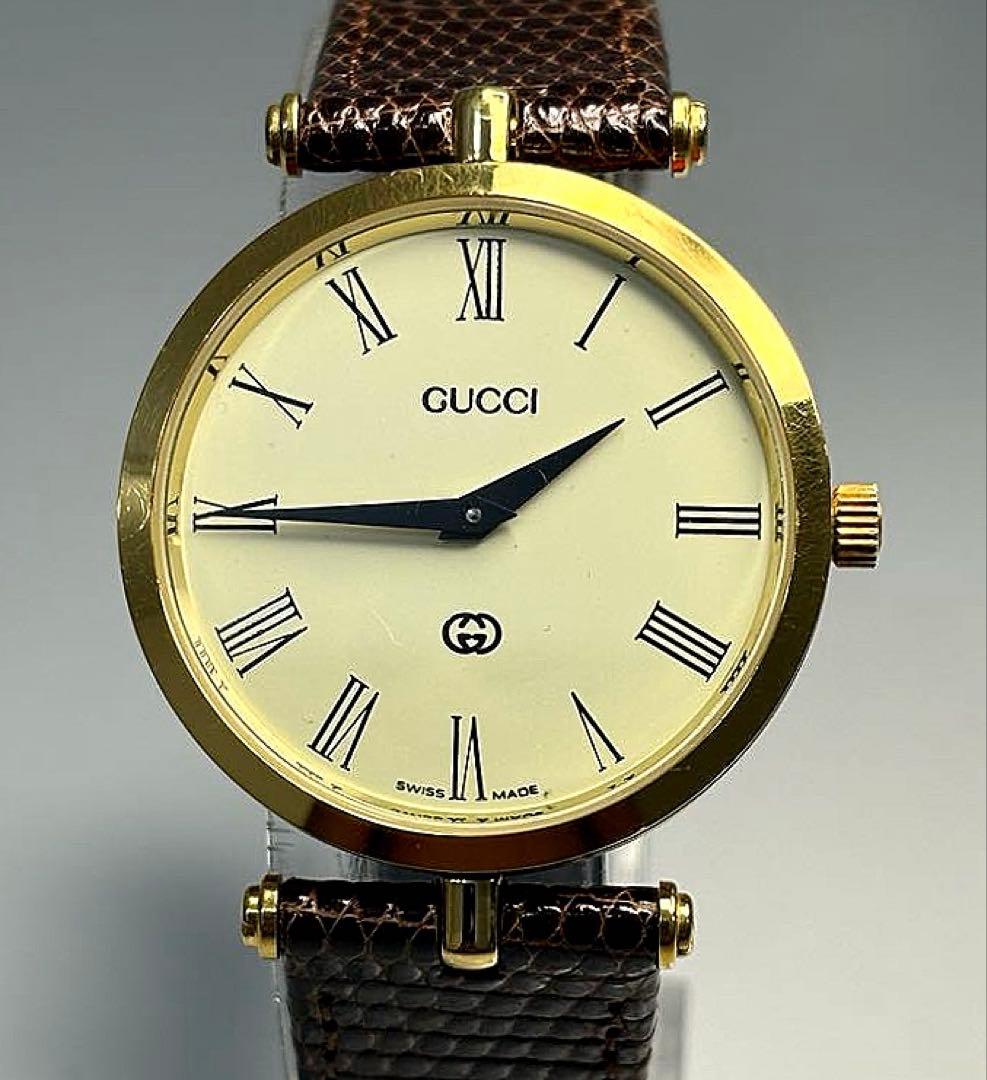 【新品電池】GUCCI グッチ シェリーライン ユニセックス ヴィンテージ腕時計