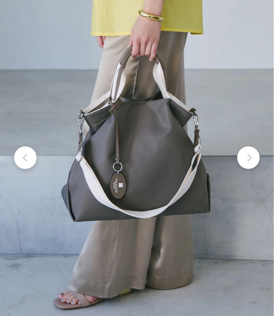 新品未使用！トプカピ　ストライプハンドル ナイロン 2way トートバッグ