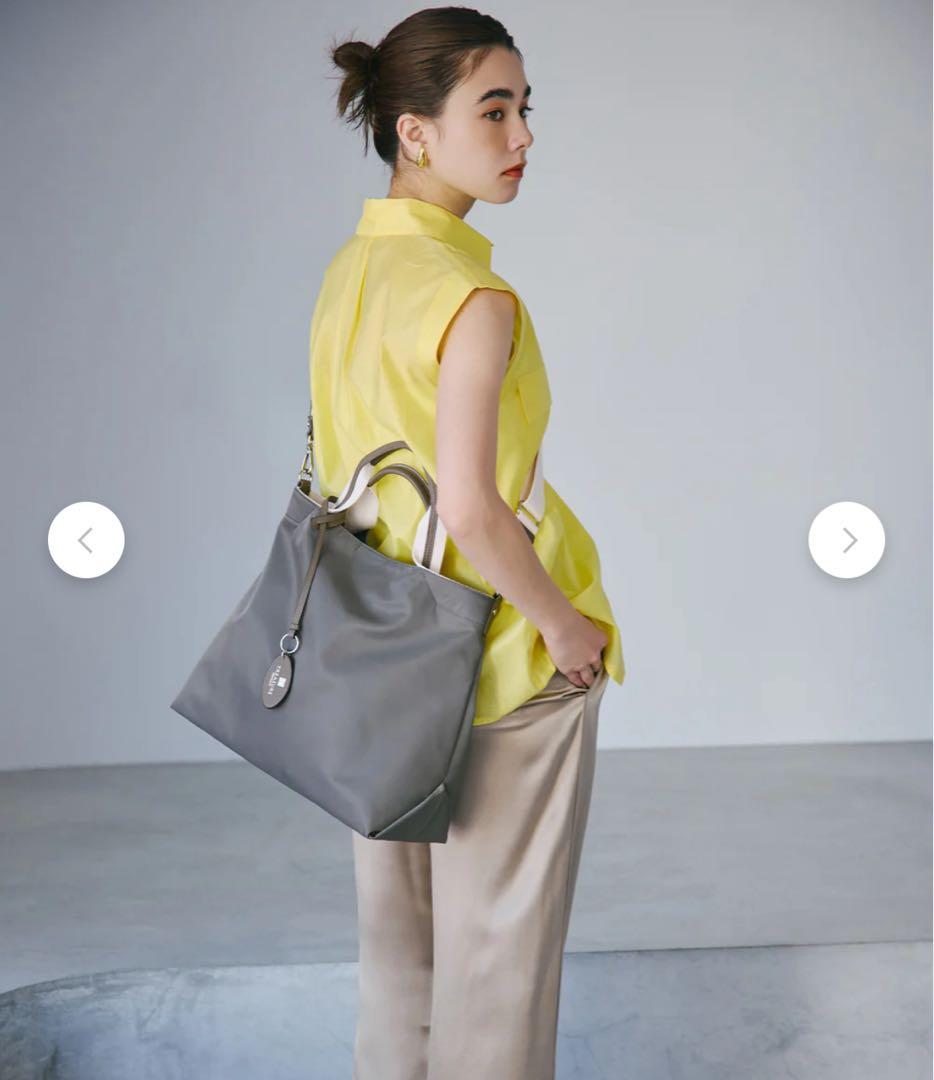 新品未使用！トプカピ　ストライプハンドル ナイロン 2way トートバッグ