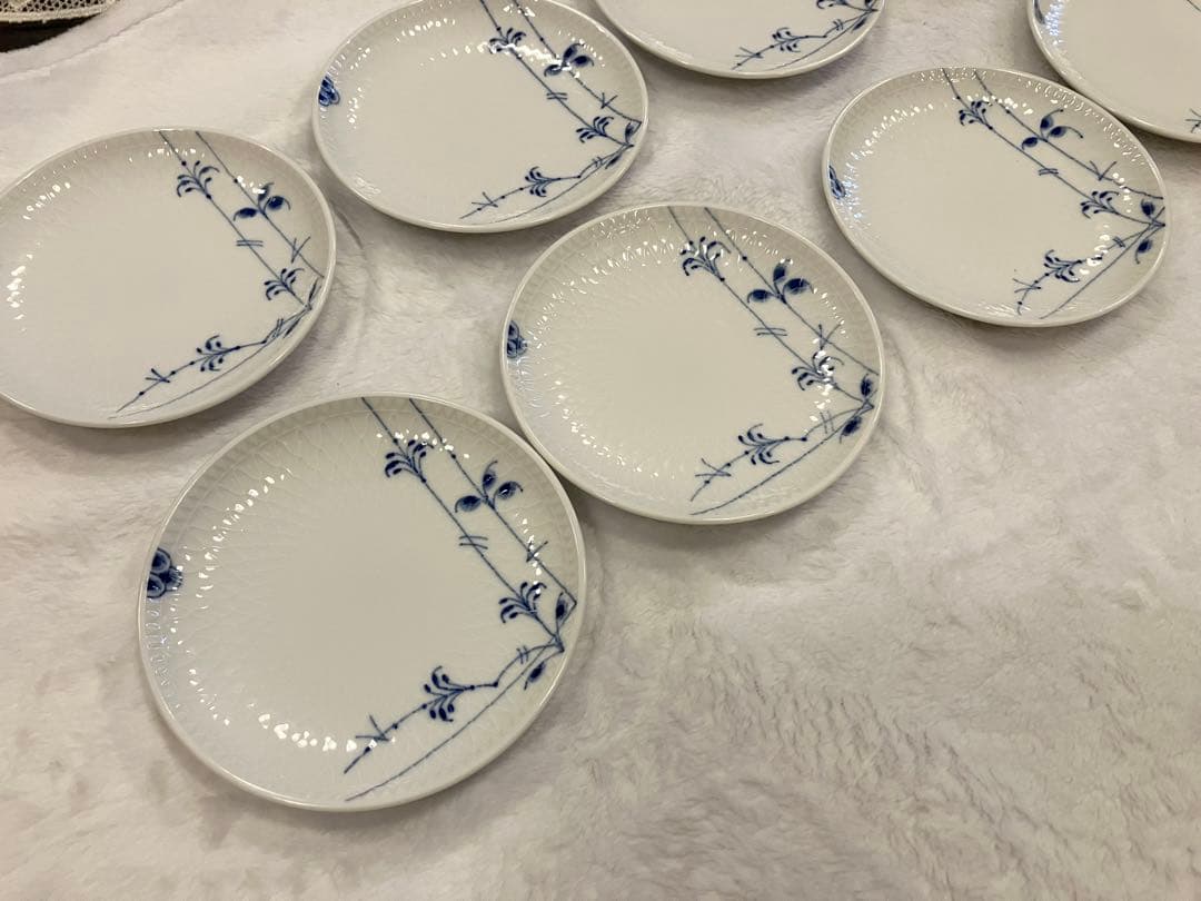 ロイヤルコペンハーゲン　青い花柄の陶器小皿 10枚セット