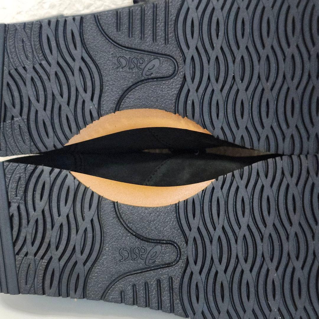 新品 アシックス ランウォーク 26EEE ブラック ヌバックレザー スニーカー