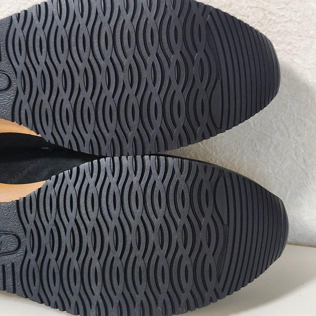 新品 アシックス ランウォーク 26EEE ブラック ヌバックレザー スニーカー