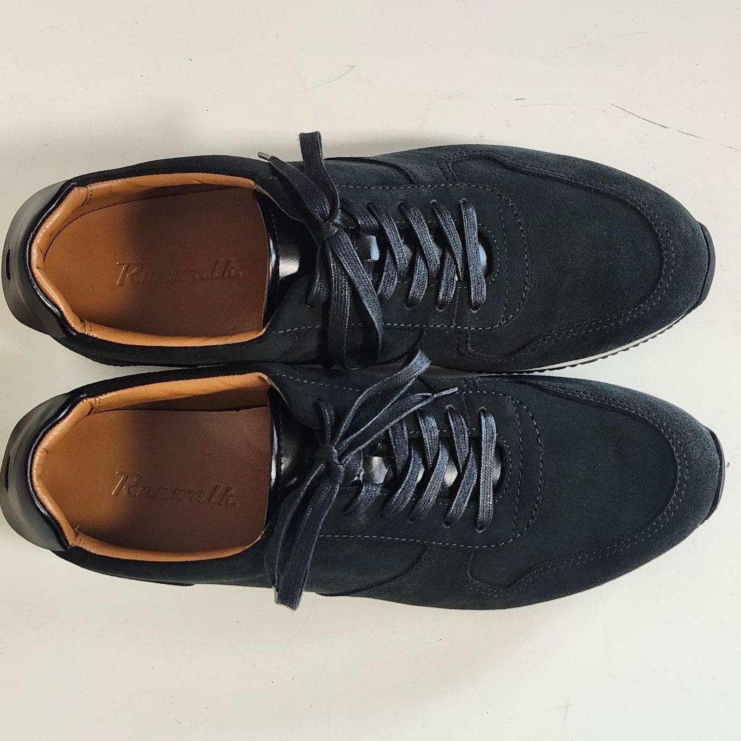 新品 アシックス ランウォーク 26EEE ブラック ヌバックレザー スニーカー