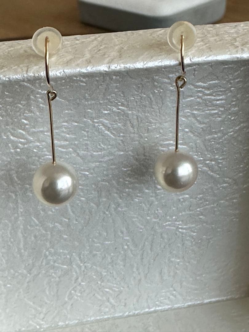k18パールピアス☆8㎜☆伊勢志摩アコヤ真珠