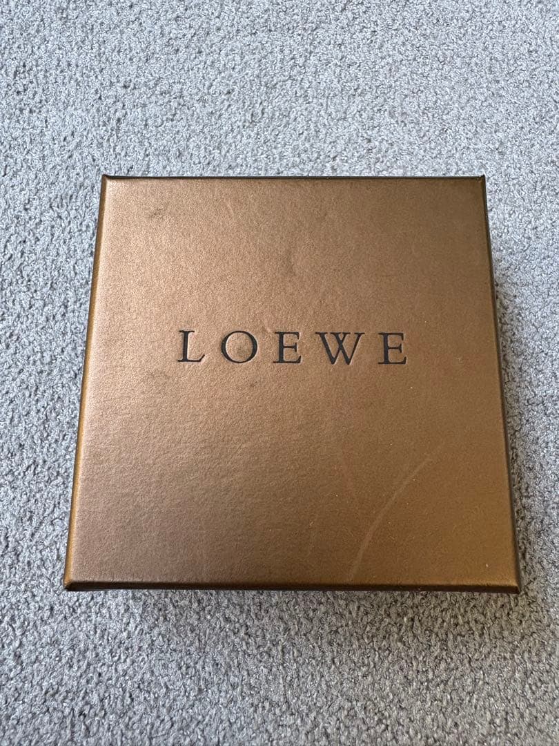 【LOEWE】 レザーキーホルダー キーリング ゴールド