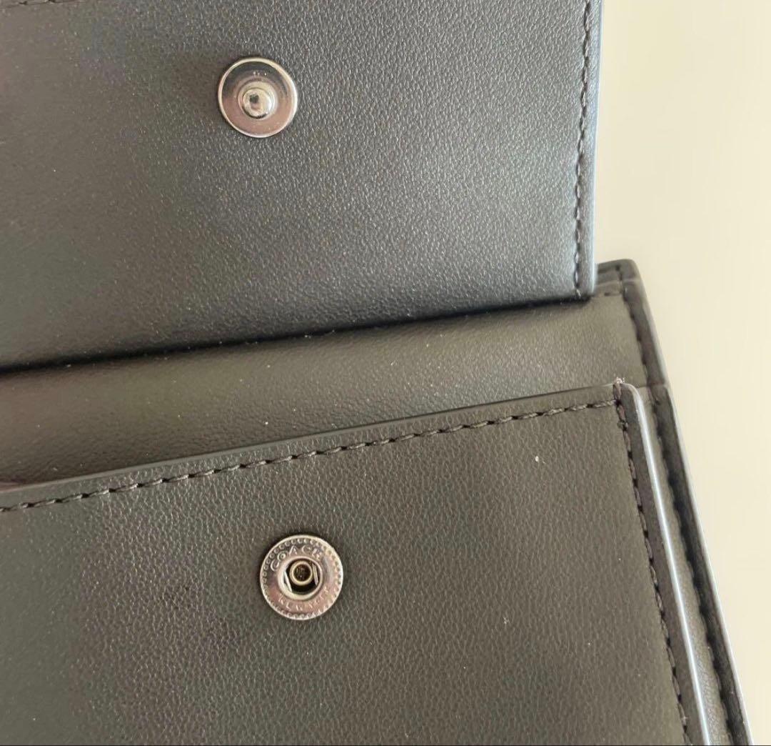 ほぼ新品未使用　定価49,500円　COACH 財布 チャコール/ブラック