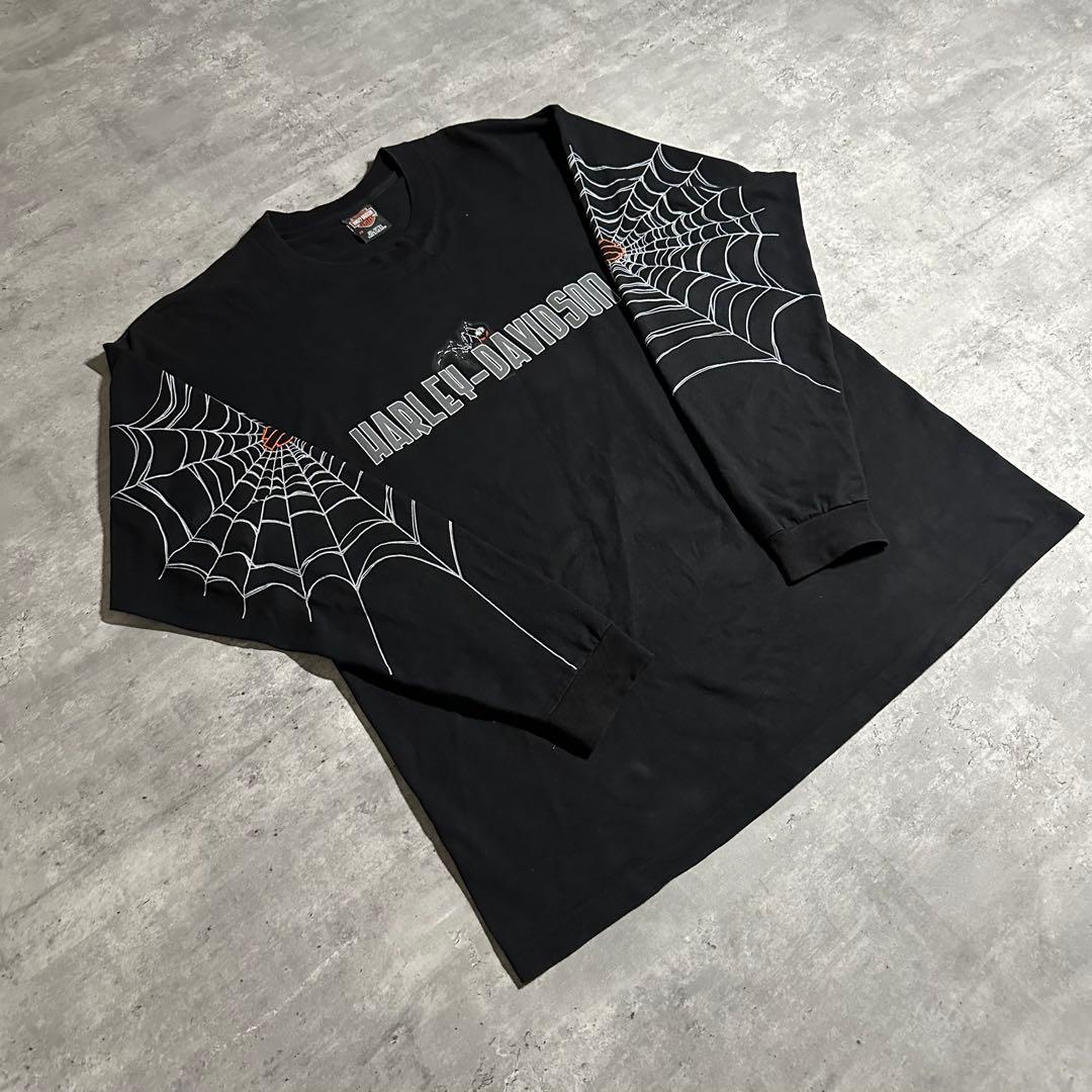 Travis 着用 Harley-Davidson スパイダーウェブ Tシャツ