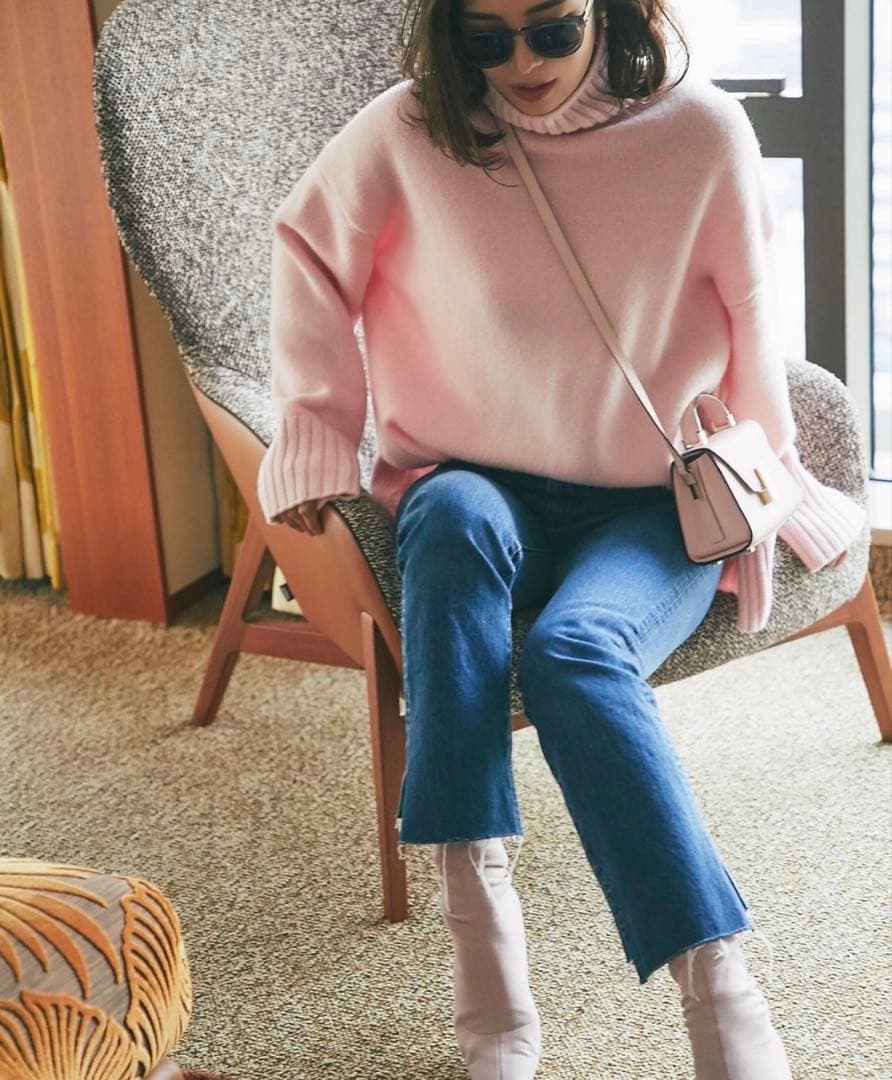 seventen セブンテン　ハイライズスリムストレートデニムパンツ　L