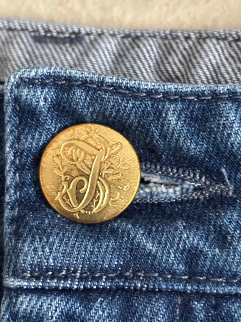 seventen セブンテン　ハイライズスリムストレートデニムパンツ　L