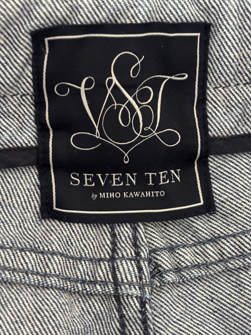 seventen セブンテン　ハイライズスリムストレートデニムパンツ　L