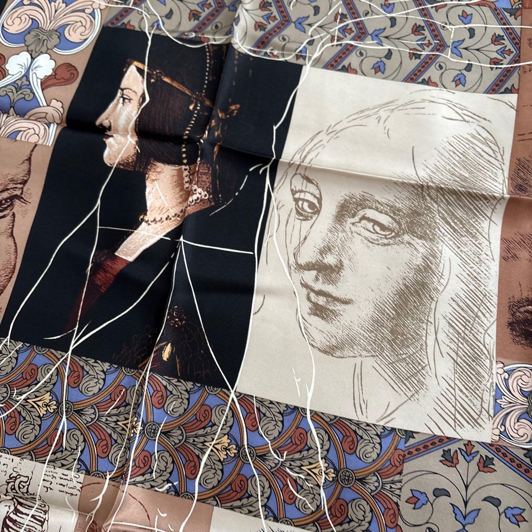 レオナルドダヴィンチ　シルク　スカーフ　Leonardo da Vinci 絵画