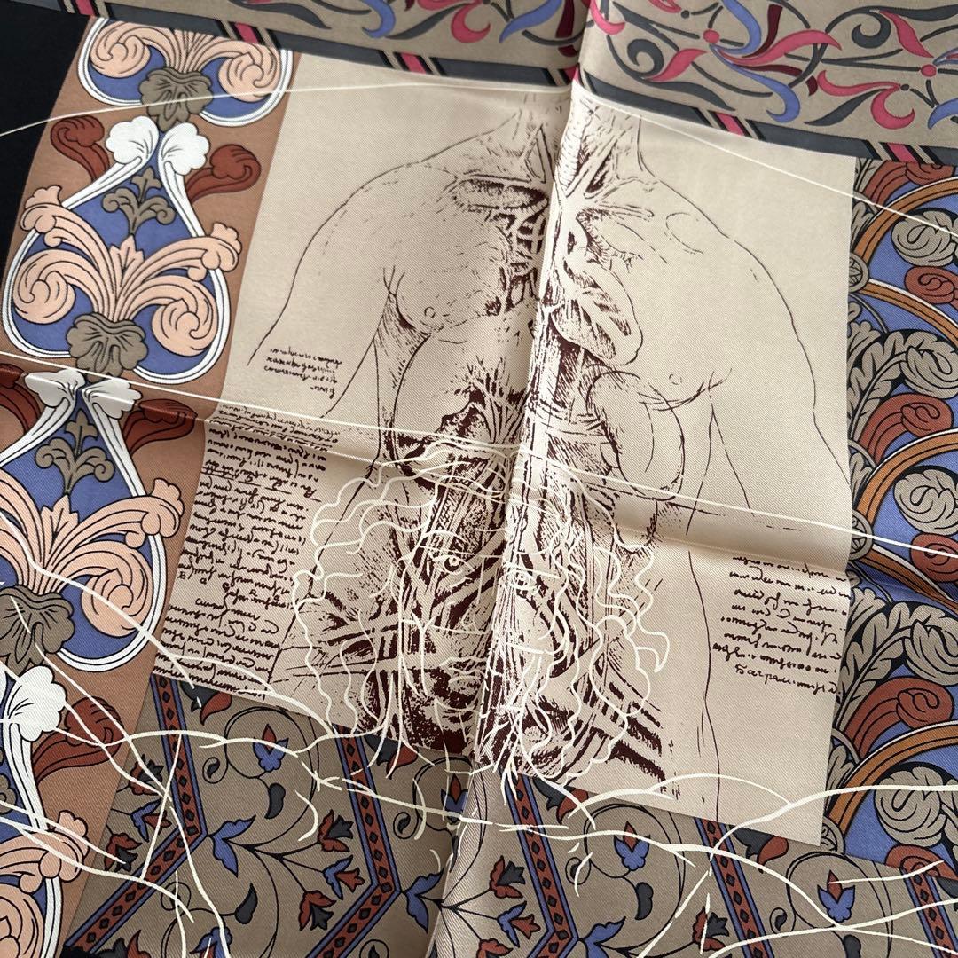 レオナルドダヴィンチ　シルク　スカーフ　Leonardo da Vinci 絵画