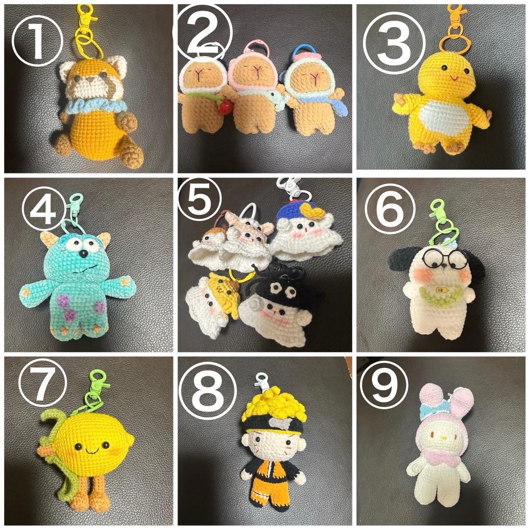 あみぐるみ　編み物　キーホルダー
