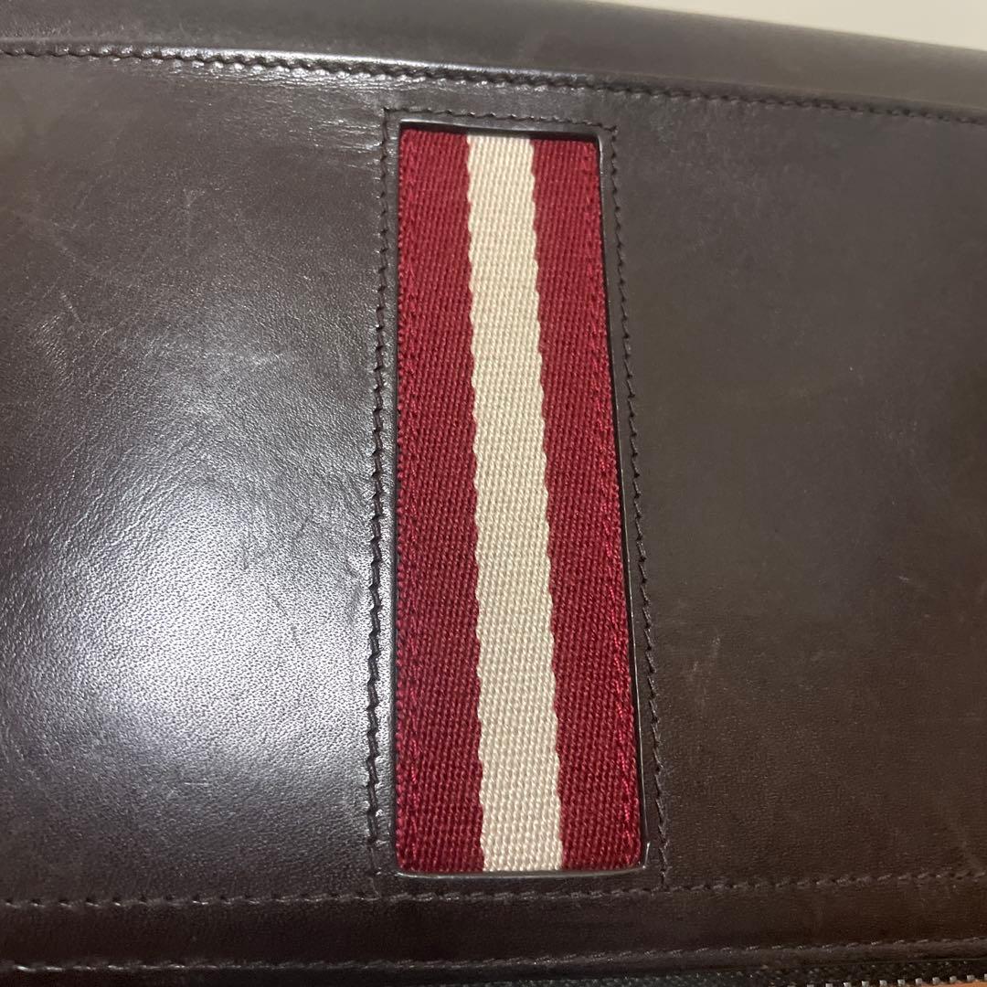 BALLY ダークブラウン トラベルウォレット