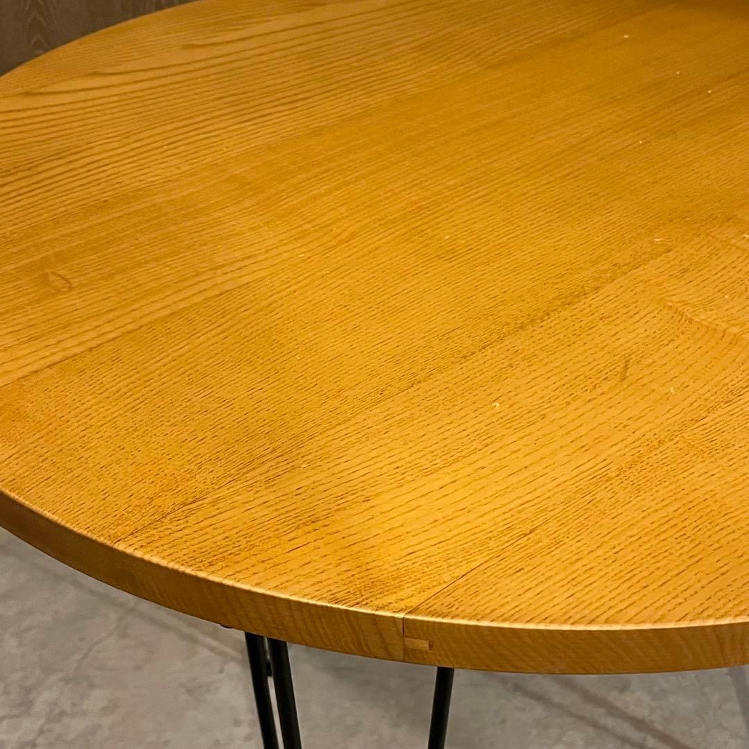 ラウンド ダイニング テーブル ナチュラル スチール 丸 円形 72cm