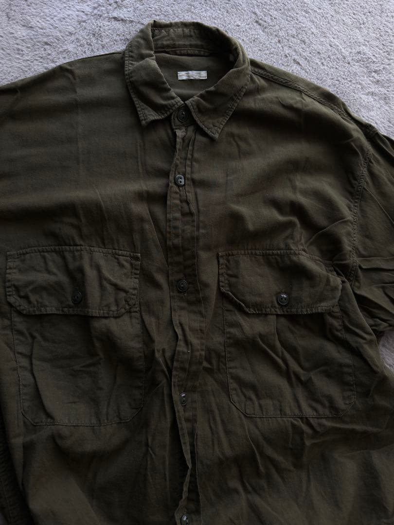 COMOLI ベタシャンCPOシャツolive 3