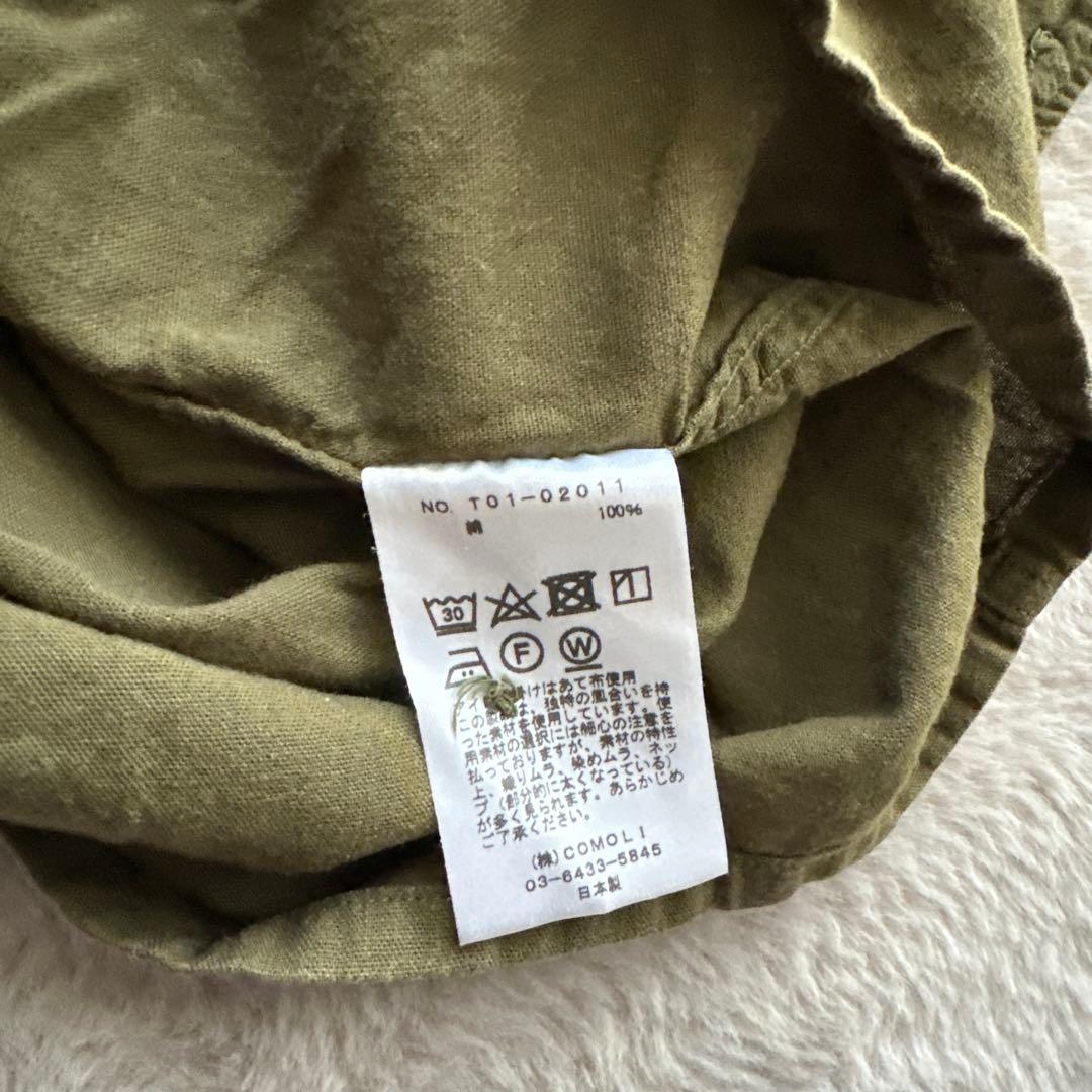 COMOLI ベタシャンCPOシャツolive 3
