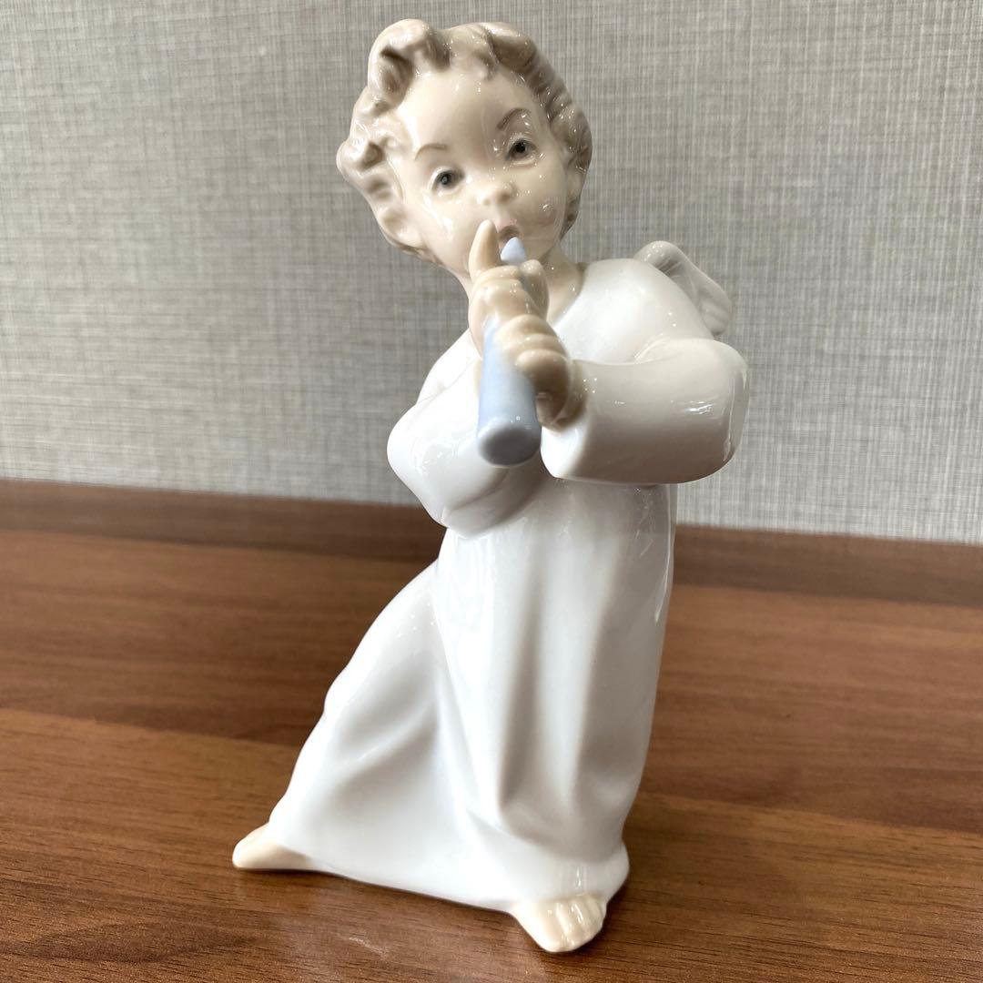 【美品】LLADRO リヤドロ　フルートを吹く天使