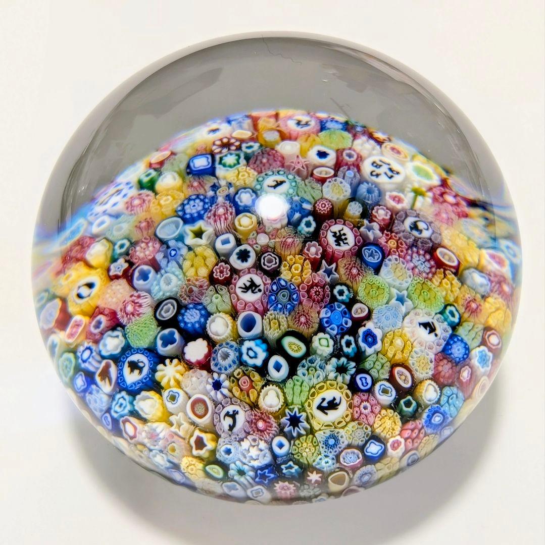 ＊希少！＊ バカラ ミルフィオリ 千の花 クリスタル ペーパーウェイト 12星座