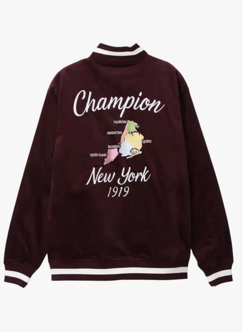 Champion ジャケット スカジャン メンズ C3-C608ワイン M