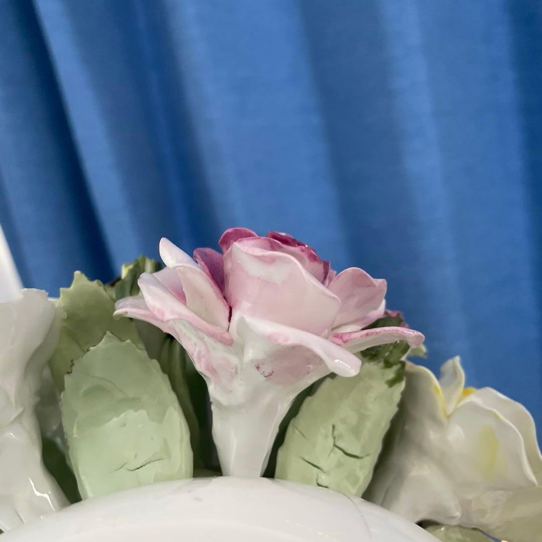 ロイヤルドルトン　陶器のバラ　置物　陶花　ヴィンテージ品