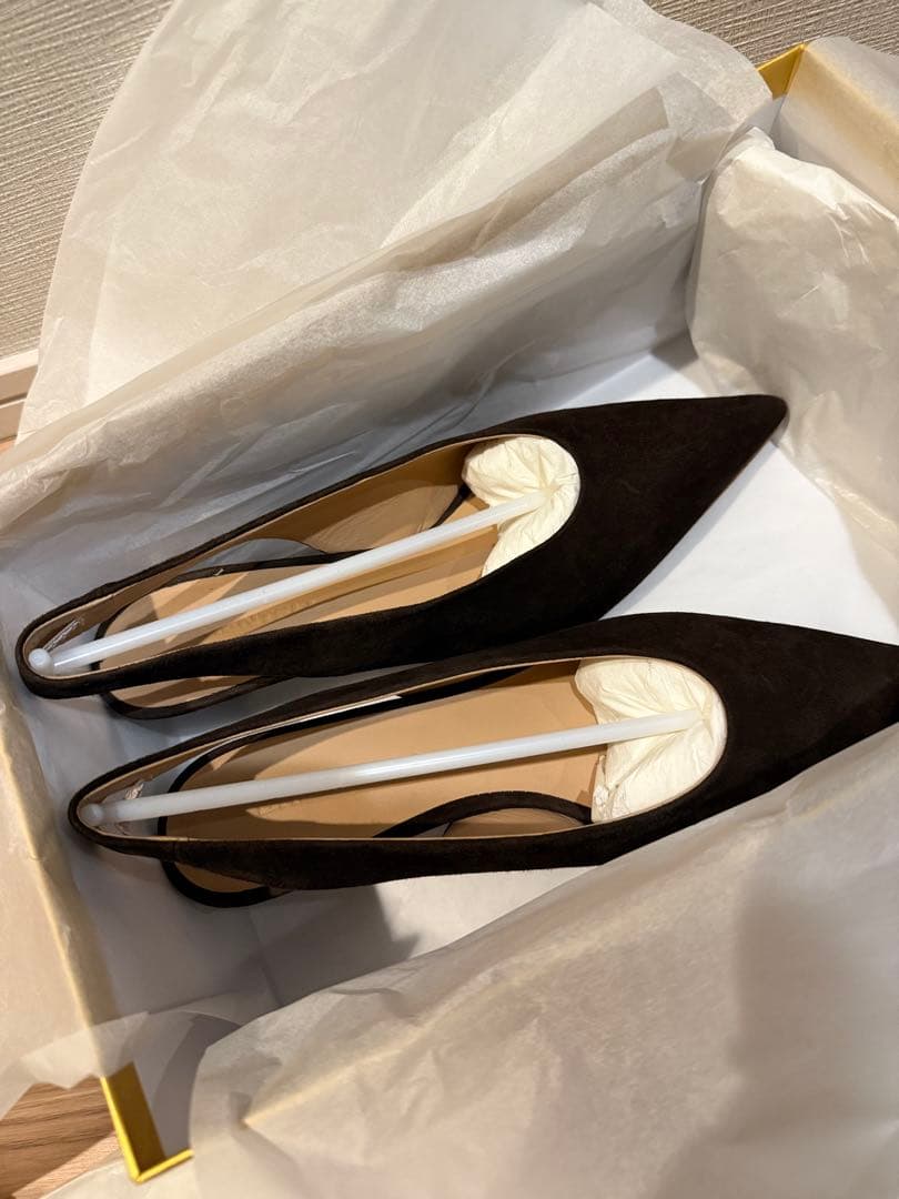 【ttams】BRENTELLAスエードバックストラップパンプス 37.5