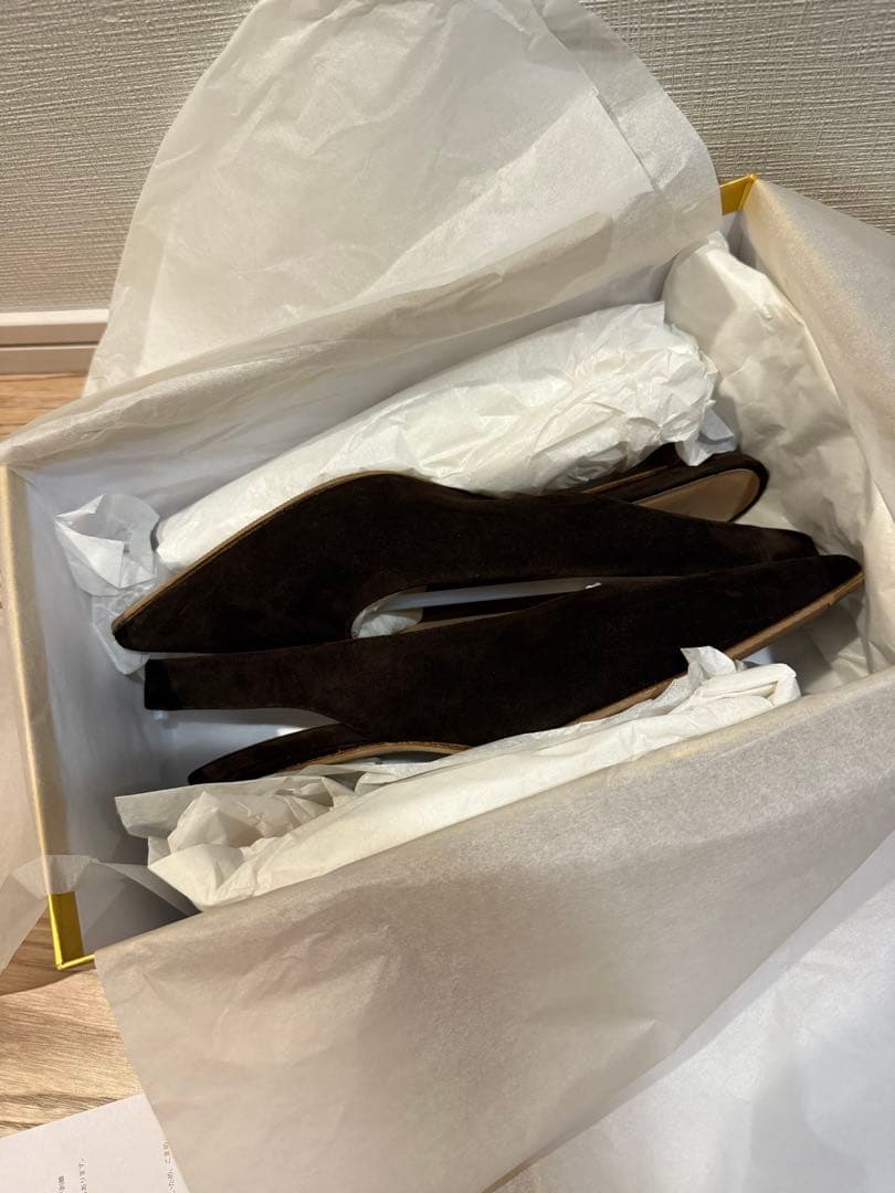 【ttams】BRENTELLAスエードバックストラップパンプス 37.5