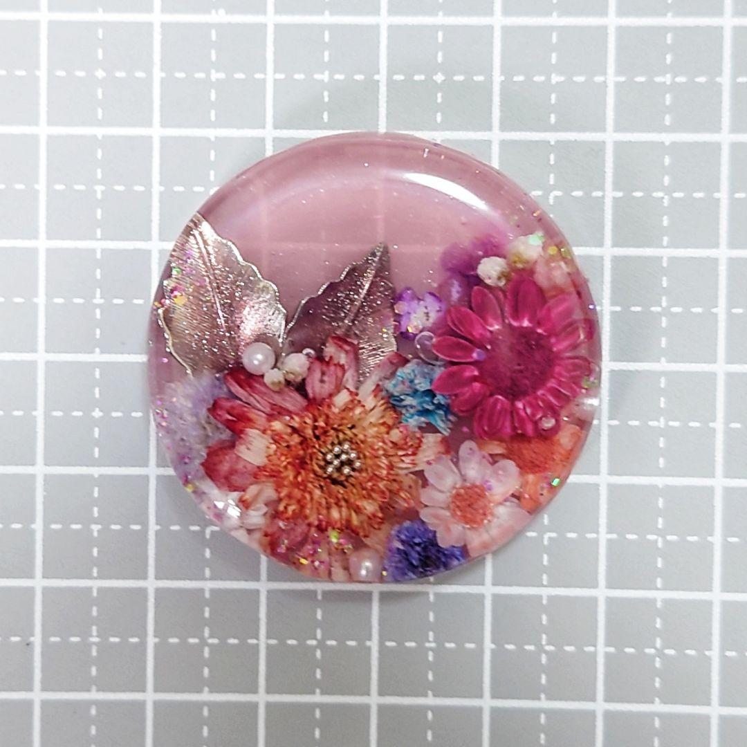 レジン　ドライフラワー　ヘアゴム　ブローチ　ポニーフック　No.291