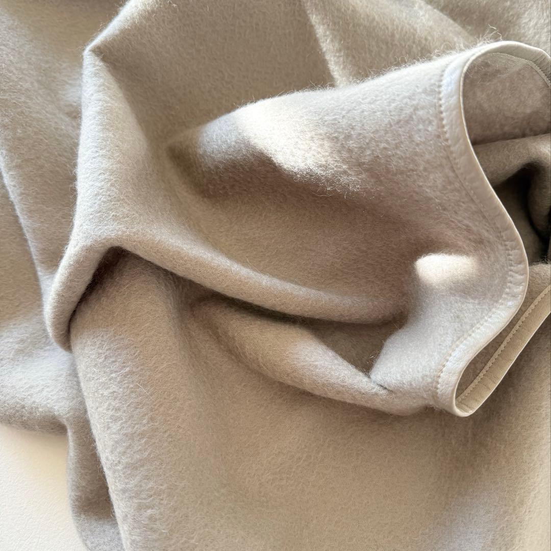 ASAUCE MELER レザートリミング カシミヤ ストール