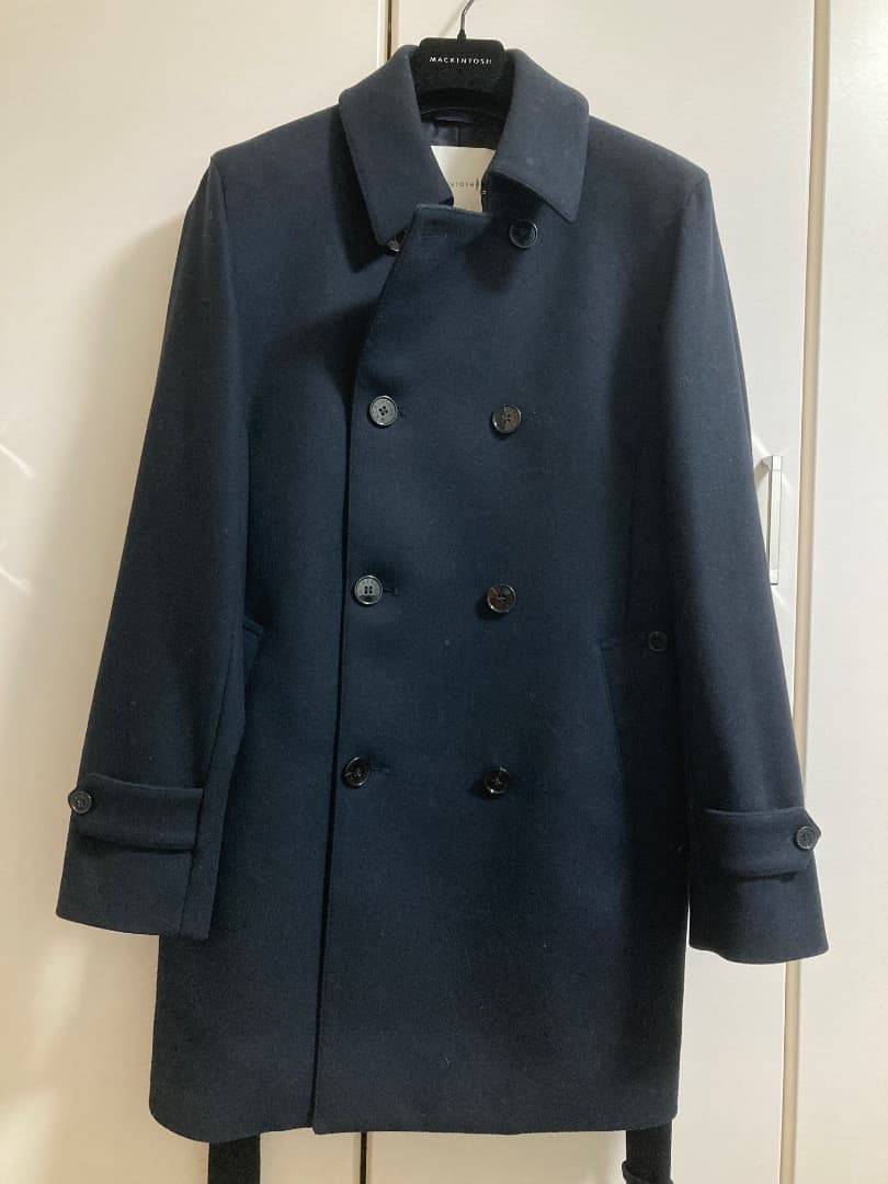 使用少 英国製MACKINTOSH FETLAR トレンチコート 36 ネイビー