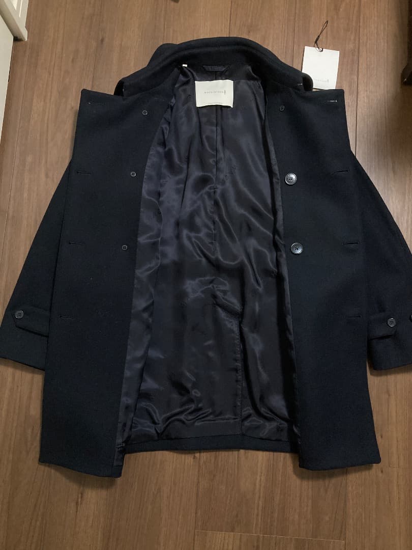 使用少 英国製MACKINTOSH FETLAR トレンチコート 36 ネイビー