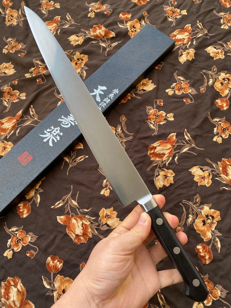 4本「 天味寿楽 」柳刃330mm 筋引 330mm 銀紙3号