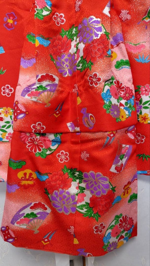 RK383アンティーク子供着物着丈72センチ裄丈35センチ正絹綺麗美品