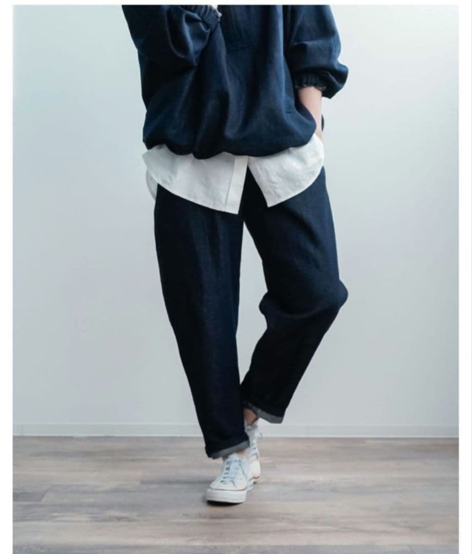 wafu.【リネンデニム】みんな大好き 一番使いやすいシルエットのデニムパンツ