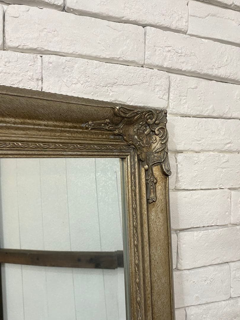 【東京都内23区配送無料】アンティーク　鏡　ミラー　姿見　ビンテージ　什器　店舗