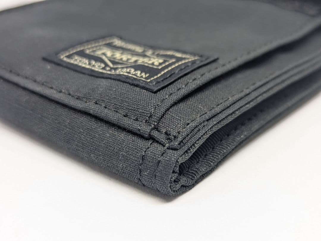 未使用　PORTER ポーター 折りたたみ財布 ブラック リング付き ナイロン