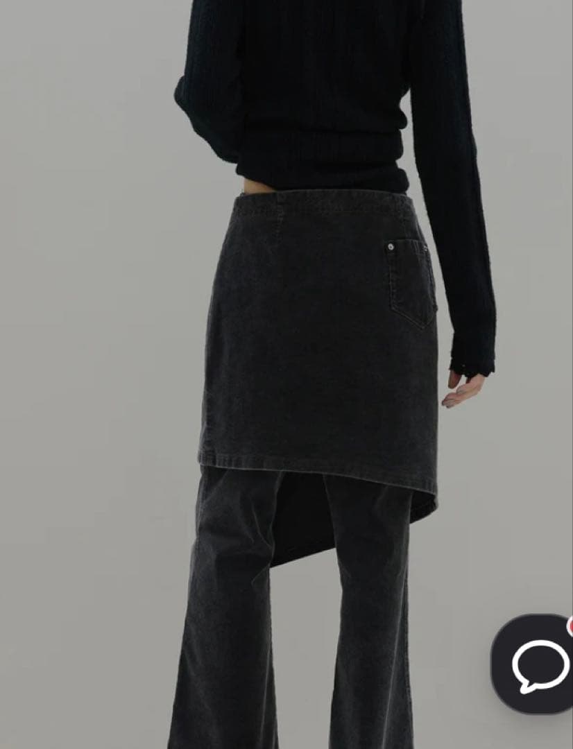 スカート UND STRETCH CORDUROY SKIRT WITH PANTS