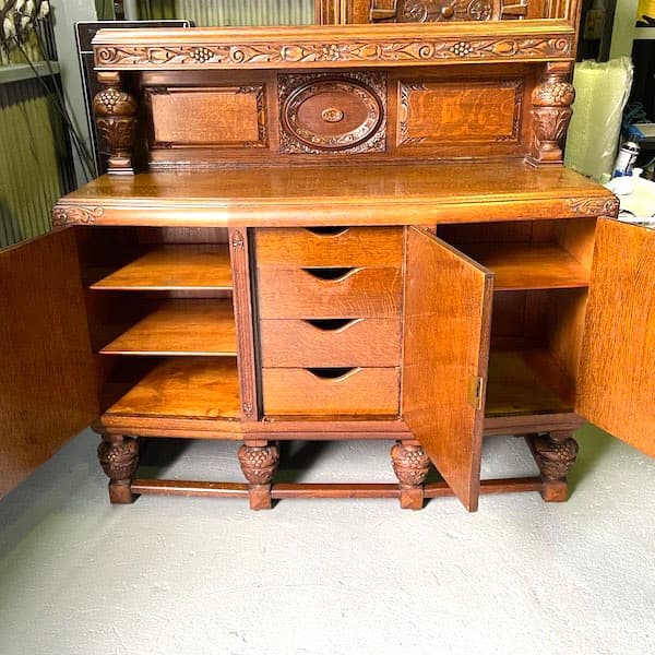 ノアイギリスアンティーク　サイドボード　バッフェ　エリザベス様式