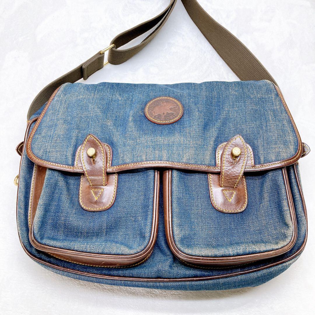 ✨美品✨ハンティングワールド メッセンジャーバッグ デニム ショルダー 大容量