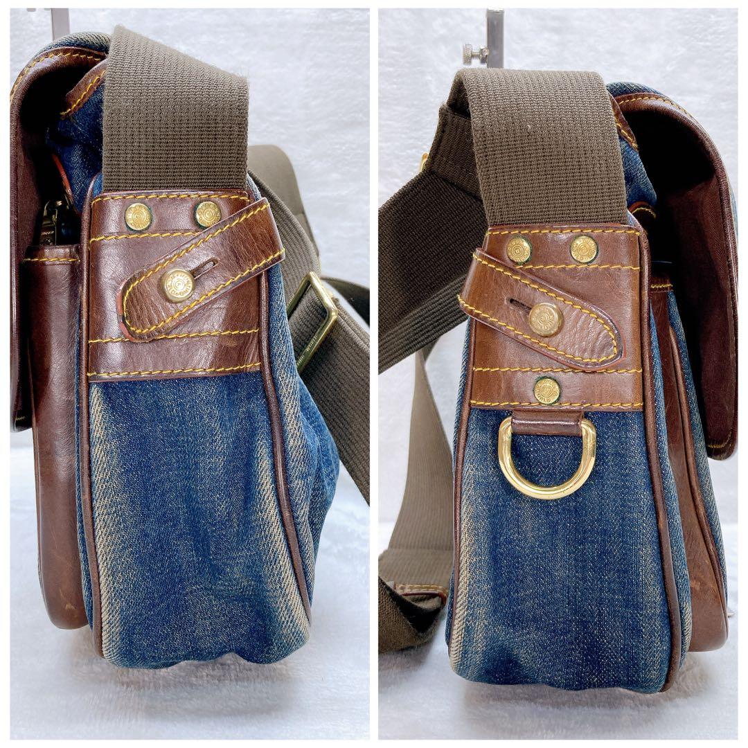 ✨美品✨ハンティングワールド メッセンジャーバッグ デニム ショルダー 大容量