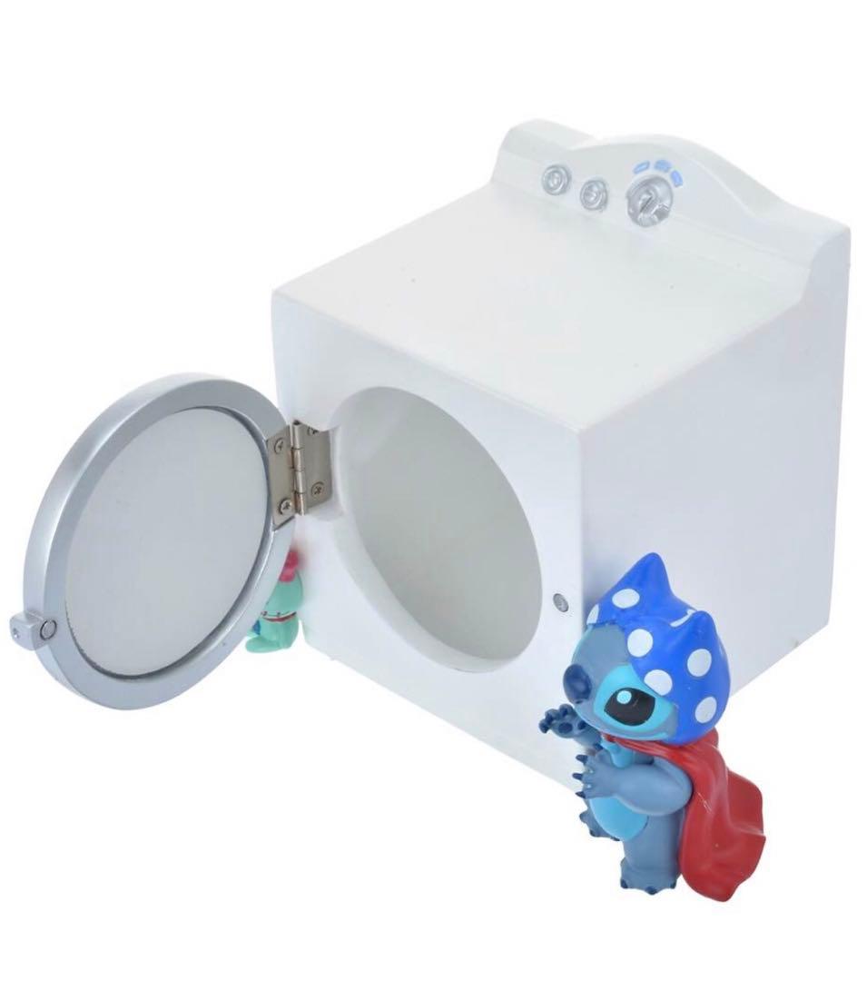 Disney スティッチ　ミラー付き小物入れ　フィギュア