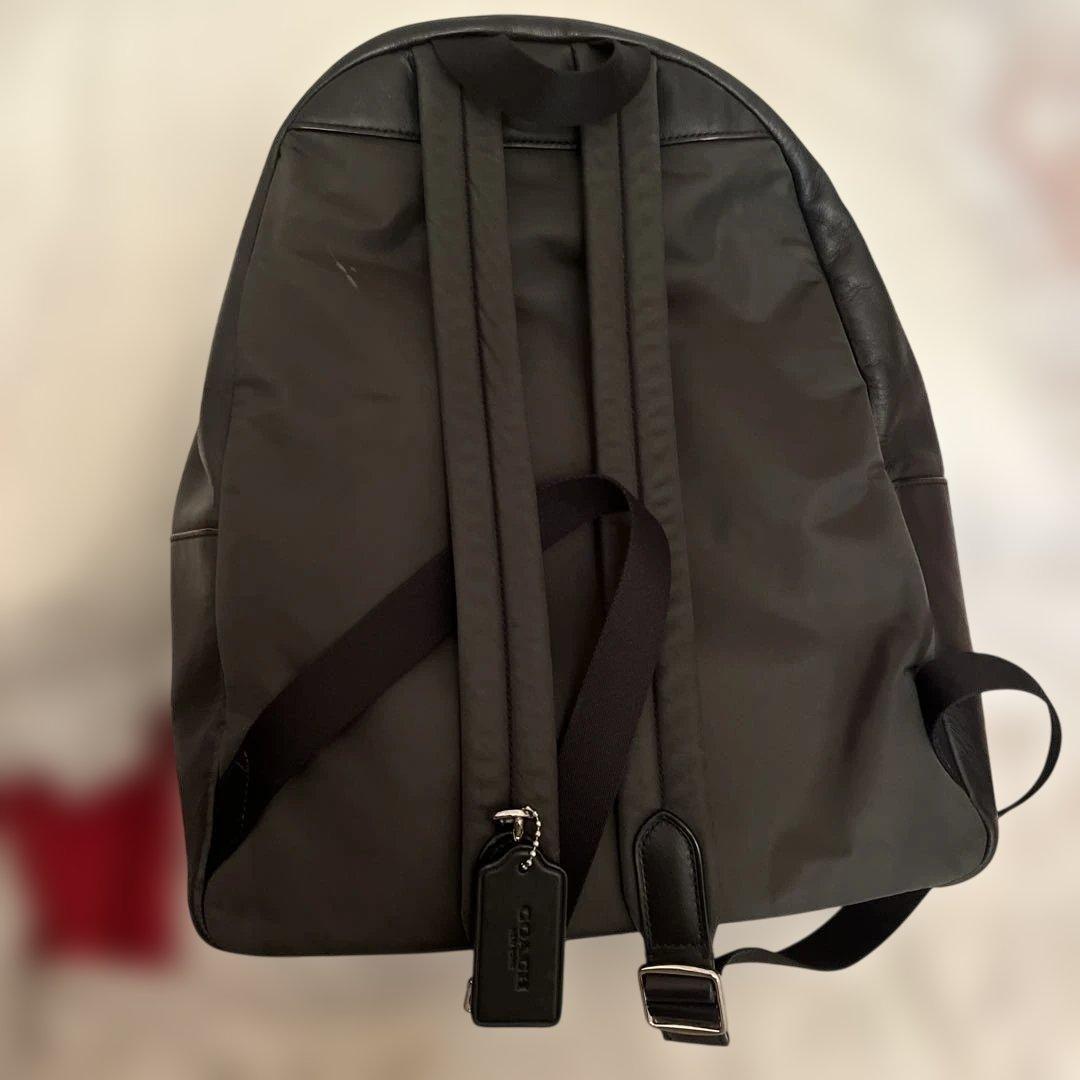 【 COACH 】美品 リュックサック A4シグネチャー ブラックスモーク 地雷