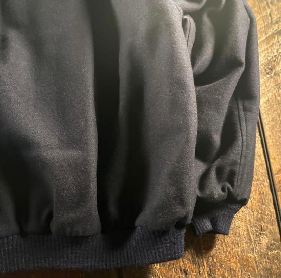 90s アシックス期　メルトンウール　A2ボンバージャケットラグランXL.