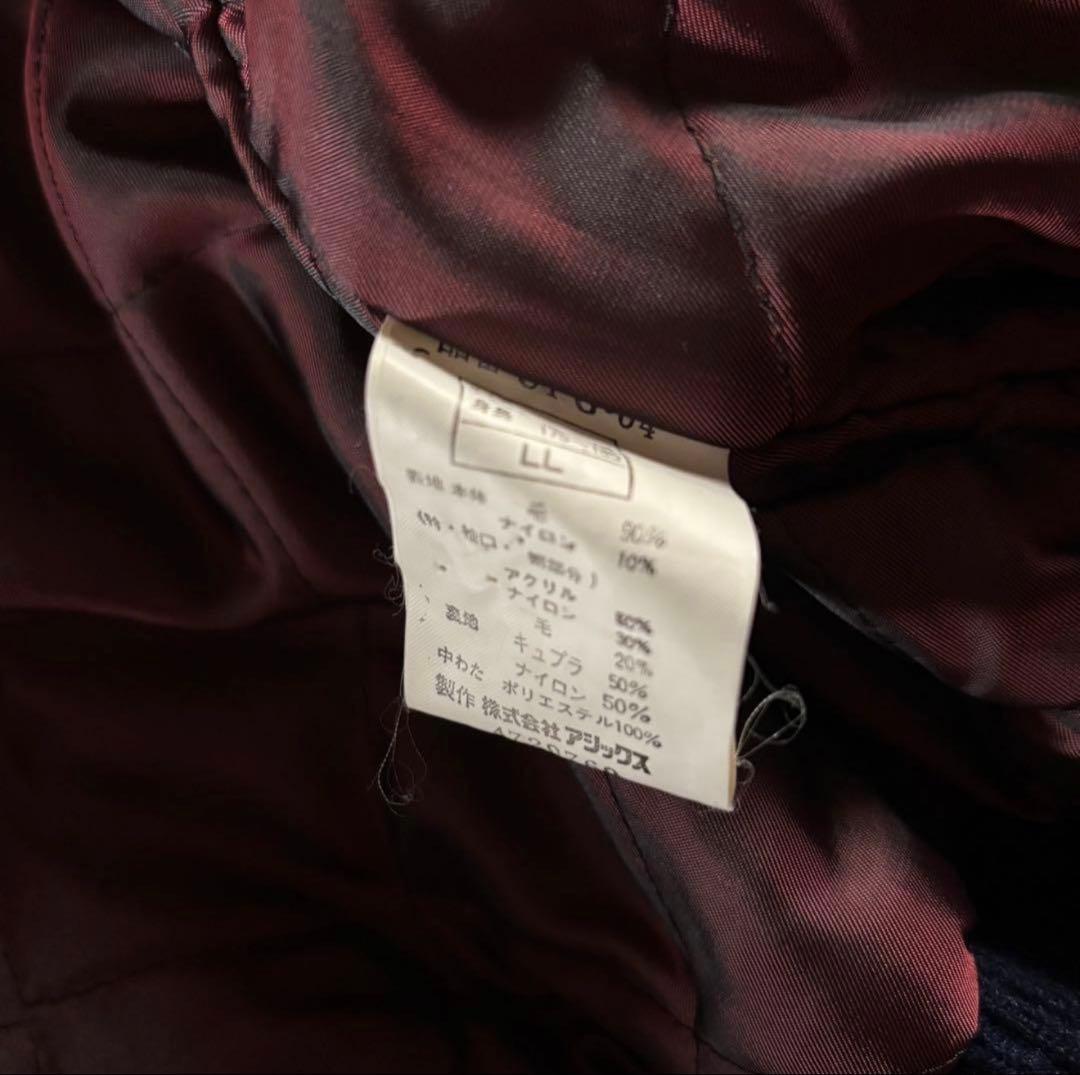 90s アシックス期　メルトンウール　A2ボンバージャケットラグランXL.