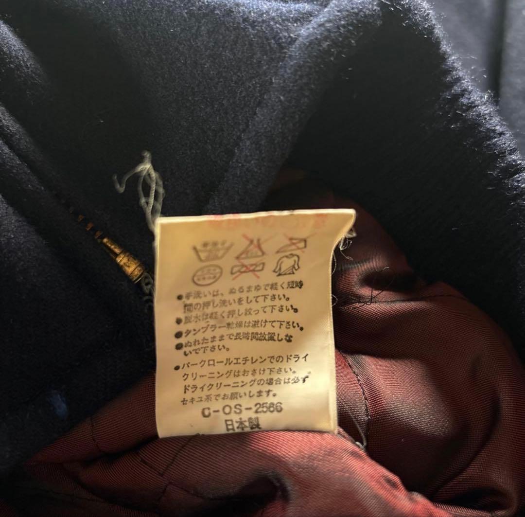 90s アシックス期　メルトンウール　A2ボンバージャケットラグランXL.