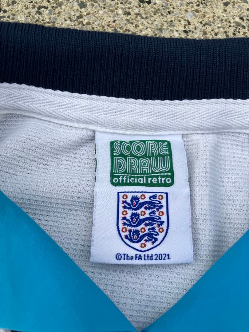 【スコアドロー】90s イングランド代表 ユニフォーム アウェー／半袖 XL
